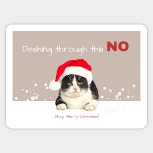 Merry Christmas Funny Cat Sticker